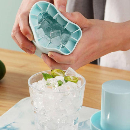 Silicone Ice Cube Tray Mould Ice Box Compartment Bucket for Easy Ice Making