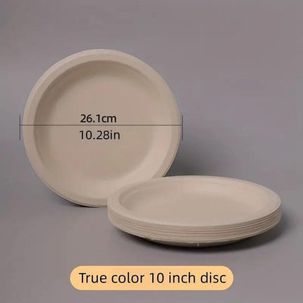 100x Biodegradable Sugarcane Paper Trays - Eco-Friendly & Durable for Food - Aimall