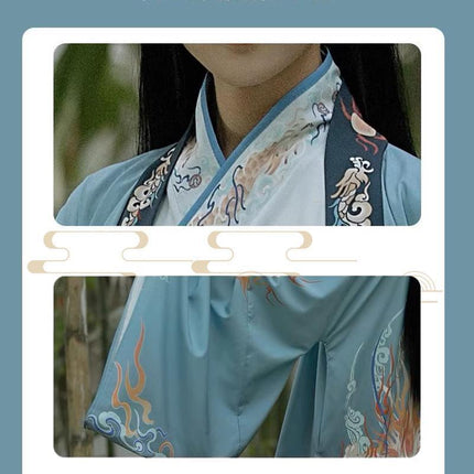 Man Traditional Costume Chinese Hanfu Festival Clothing Performance Outfit - Aimall