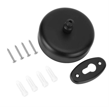 Black Round Wall Mounted Retractable Clothesline for Bathroom Balcony Hotel Use