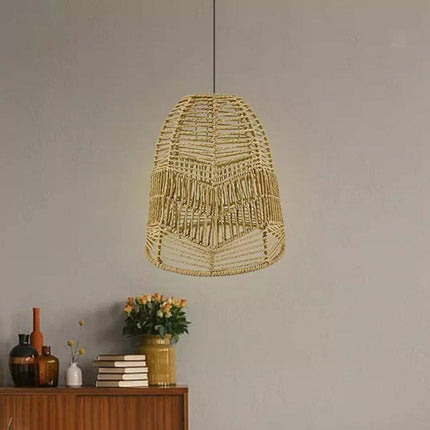 Chinese Style Imitation Rattan Lampshade DIY Weaving Lamp for Home Decor