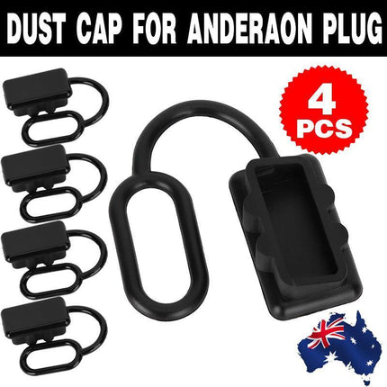 4 x Dust Cap Black Anderson Plug Cover Style Connectors 50AMP Battery Caravan - Aimall
