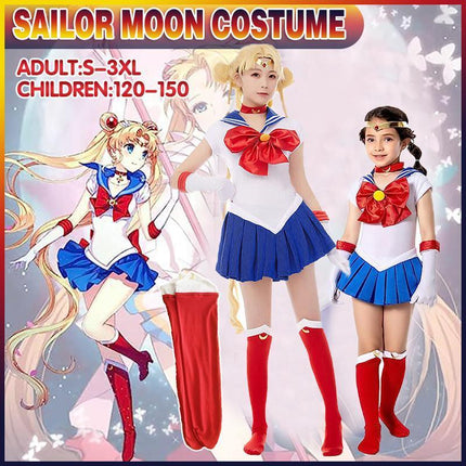 Anime Sailor Moon Tsukino Usagi Cosplay Costume Uniform Dress Halloween Outfits AU - Aimall