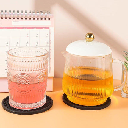6pcs Silicone Coaster Non-slip Heat Resistant Table Mats Tea Cup Drink Holder