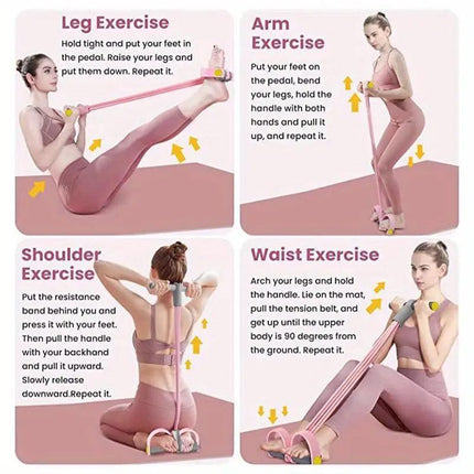 Multifunctional Foot Pedal Resistance Band Home Fitness Pulling Rope Exerciser