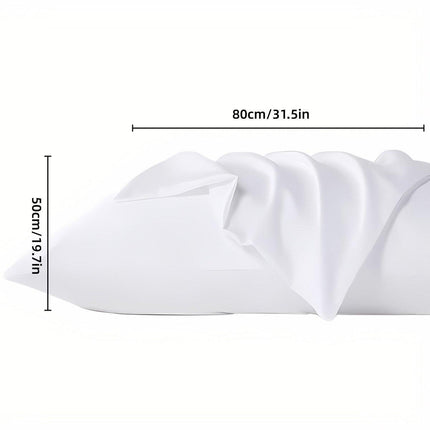 80x50cm White Pillowcase for Hotel Room Soft Cotton Pillow Cover for Bedroom