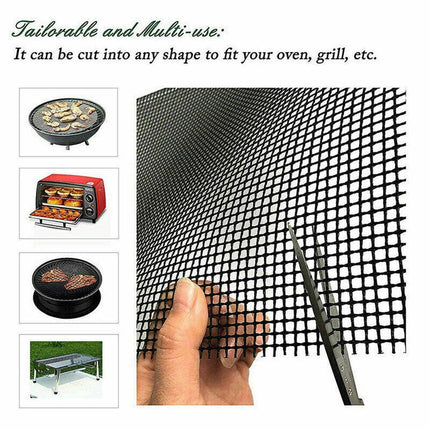 3/6/10PCS Non-Stick BBQ Grill Mat Mesh Liner Cooking Barbecue Sheet Baking Pad