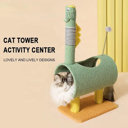 Climbing Frame Cat Scratching Post Jumping Platform Pet Toys for Cats and Kitten