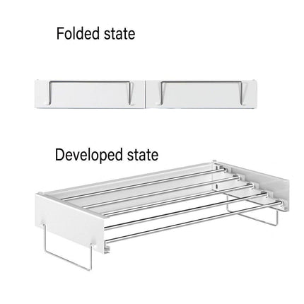 Foldable Wall Hanging Clothes Drying Rack Invisible Balcony Towel Laundry Rack