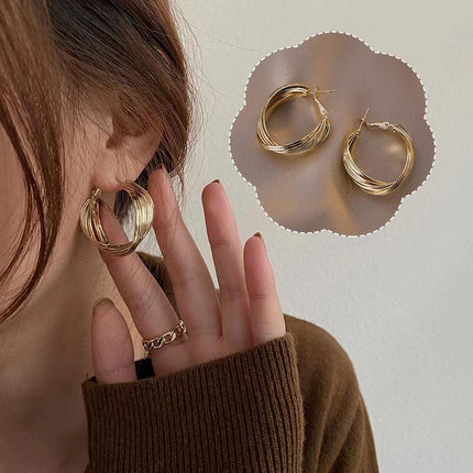 Chic 925 Sterling Silver Large Hoop Earrings for Women