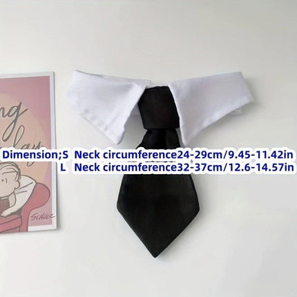 2pcs Pet Bow Tie Collar Dog Cat Suit Dress Accessories Adjustable Neck Strap