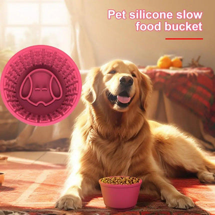 Silicone Pet Slow Feeder Bowl Anti Choke Design Food Dish for Dogs and Puppies