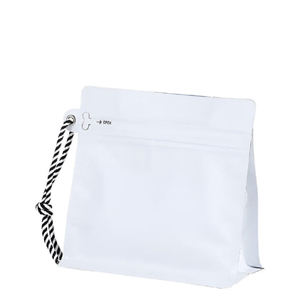20 Pack Sealed Tea Coffee Bags Heat Seal Zipper Hang Rope Aluminum Foil Storage