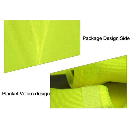 Safety Vest Reflective Tape Yellow Day Workware Night High Visibility - Aimall