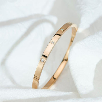 Men Women Titanium Stainless Steel Bracelet Bangle Cuff Party Simple Jewelry - Aimall