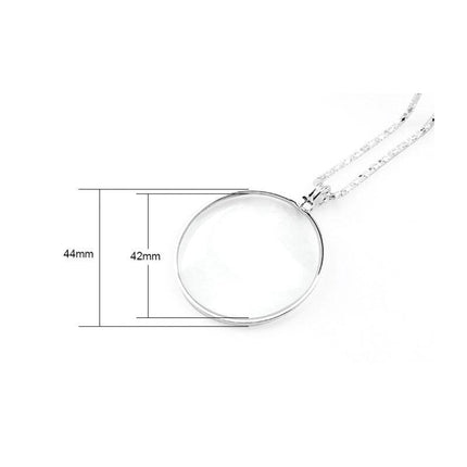 Monocle Lens Necklace 5x Magnifier Magnifying Glass Pendant Coin Gold Silver - Aimall