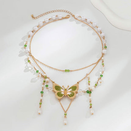 Butterfly Choker Necklace Women Summer Dopamine Fashion Jewelry Gift Set