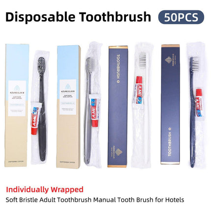 Star Hotel Toiletries Toothbrush and Toothpaste Set for Guesthouse Travel Use