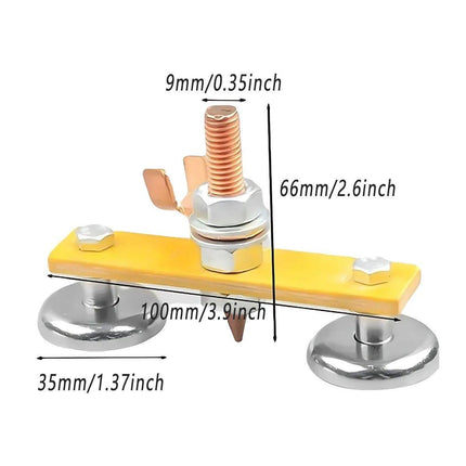 2pcs Magnetic Welding Ground Clamps Heavy Duty Metal Holder Magnet Support Tool