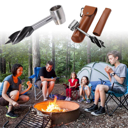 Outdoor Survival Tool Wood Drill Manual Hand Auger Wrench for Bushcraft Settlers - Aimall