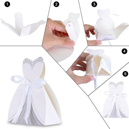 100PCS Double Breasted Suit Candy Boxes Wedding Favor Gift Packaging Paper Box