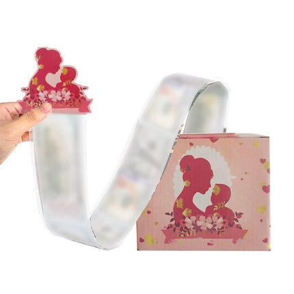 Creative Mothers Day Money-drawing Gift Box Pull-out Surprise Cash Box Decor