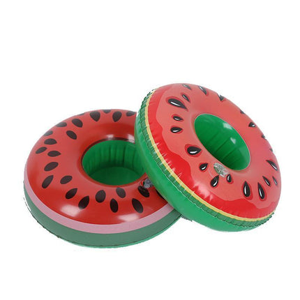 Inflatable Floating Drink Cup Can Beer Holder Swimming Pool Bath Beach Party 2PCS - Aimall