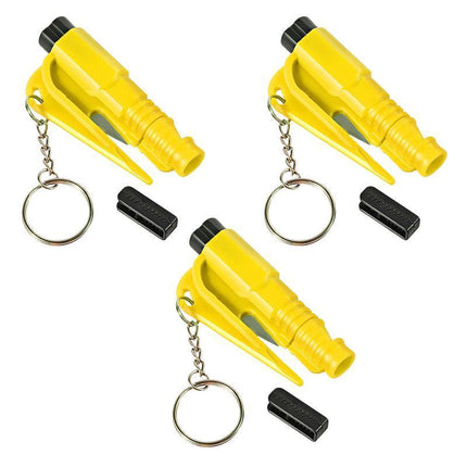 3PCS Car Window Glass Breaker Emergency Escape Safety Seat Belt Cutter Key Ring - Aimall