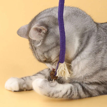 Durable Interactive Chew Rope Toy for Cats Kittens Pet Teeth Cleaning Play Toy