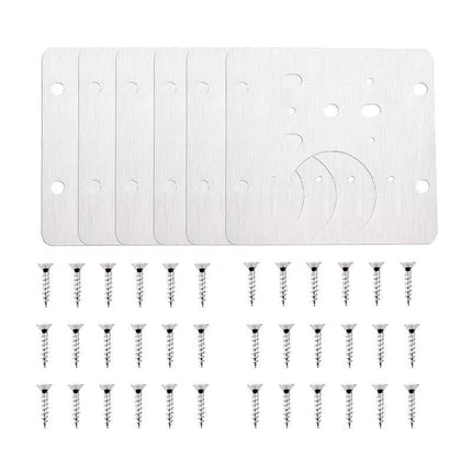 Hinge Repair Plate Rust Resistant Steel Furniture Cupboard Repair Mount Tool - Aimall
