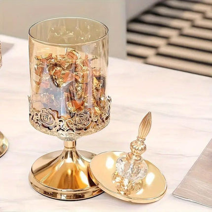 Glass Storage Jar with Lid Candy Jar Decorative Container for Home Storage Decor