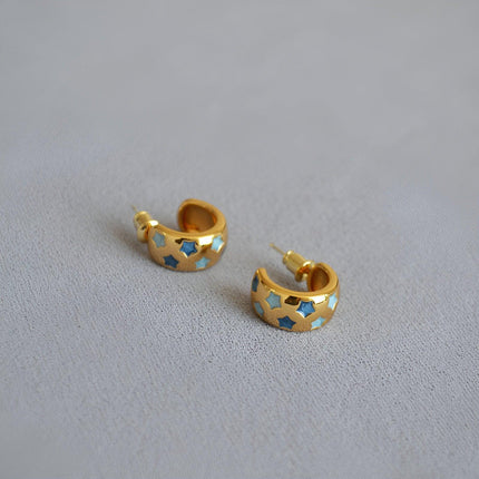 Blue Star Airy Earrings Trendy Fashion Jewelry for Women Elegant Gift Ideas