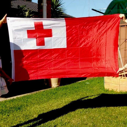 90 X 150CM Tongan Flag Large Puleʻanga Fakatuʻi ʻO Tonga Flag - Aimall