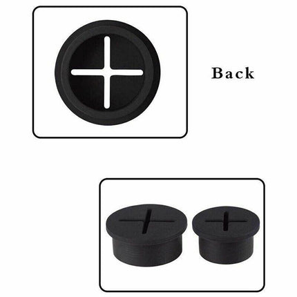 10 PCS 20mm Desk Cord Grommet, Flexible Silicone Cable Hole Cover Round Gasket - Aimall