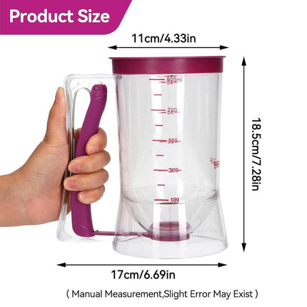 900mL Batter Dispenser Waffle Kitchen Measuring Cupcake Pancake Baking Tool Cup