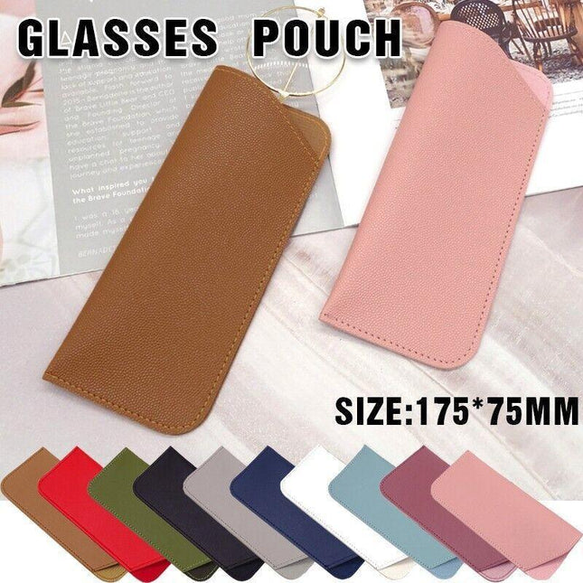 Leather Eyeglass Sunglasses Reading Glasses Case Soft Pouch Bag Pocket Au Seller - Aimall