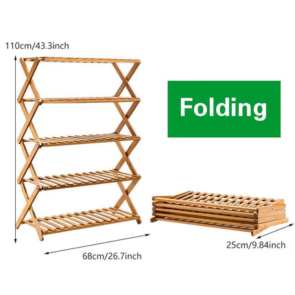 6 Tier Folding Shoe Rack Home Shoe Storage Organizer Space Saving for Shoes