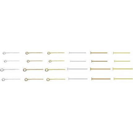 2400PCS Gold-Plated Silver-Plated Jewelry Making T-Pin Nine-Pin Set Accessories