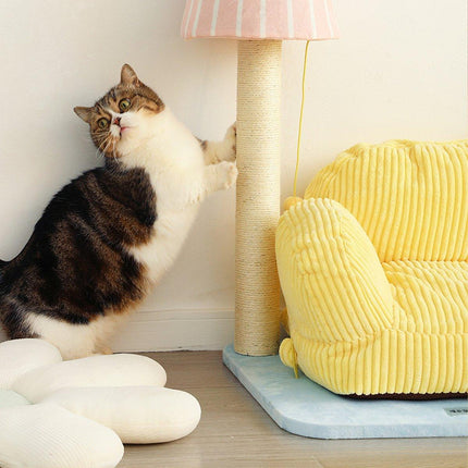 Multifunctional Cat Lounge Cozy Sofa Scratch Post Comfortable Kitty Rest Area - Aimall