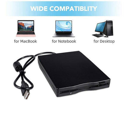 External USB 3.5" Floppy Drive for Windows & Mac - Retro Data Access - Aimall