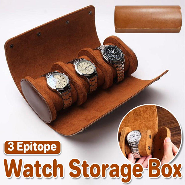 Three Compartment Watch Box Organizer Display Case for Watches Jewelry Storag