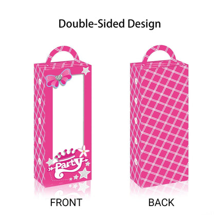 Barbie Red Pink Plaid Window Opening Gift Candy Box
