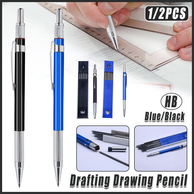 2mm HB Lead Holder Pen Automatic Mechanical Drafting Drawing Pencil Art Tool