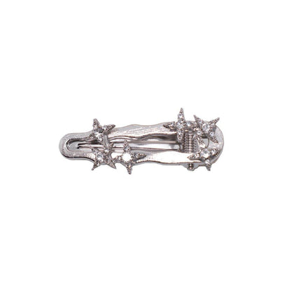 Super Flash Silver Star Hair Clips Duck Beak Barrettes Hair Accessories Set