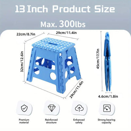 Portable Folding Plastic Stool Lightweight Collapsible Chair for Outdoor Travel