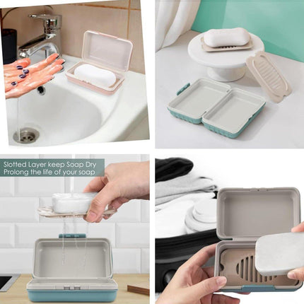 3PCS Soap Holder Travel Soap Container Portable Bar Soap Case Leakproof Soap Box