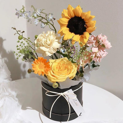 10pcs Clear Round Hug Bucket for Flower Arrangement Bouquet Packaging Supplies