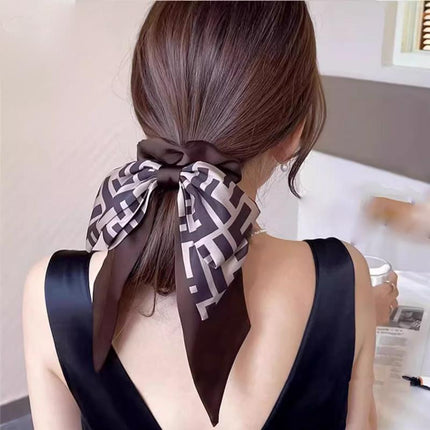 Women Elegant Scrunchies for Hair Ribbon Ties Bow Scrunchies Ponytail Scrunchie - Aimall