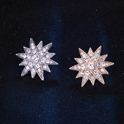 Brooch Six Pointed Star Collar Button Badge Fashion Corsage Pin Accessories