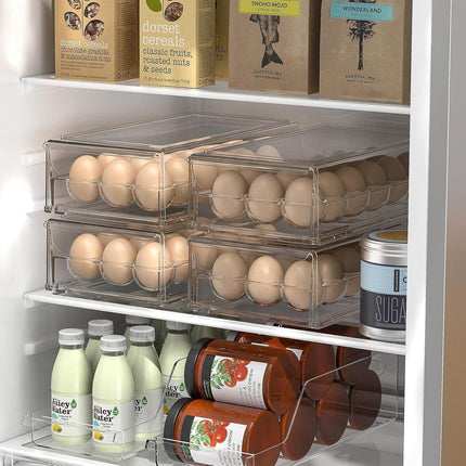 18Compartment Egg Storage Box Stackable Drawer for Kitchen Home Refrigerator Use